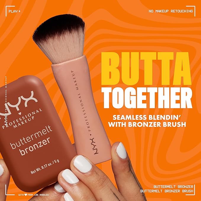 NYX PROFESSIONAL MAKEUP Matte Buttermelt Bronzer, Longwear Face Makeup with Up to 12 Hours of Wear, Vegan Formula - Butta Ballin (Medium Warm)
