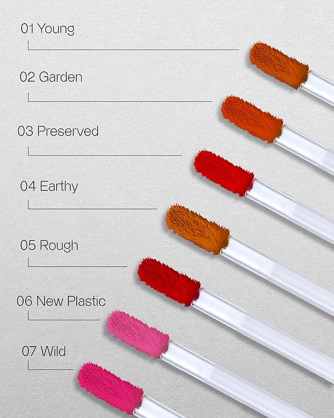 Vegan Serum Lip Tint (05 Rough, 0.21oz) - Long-Lasting Moisturizing Formula, Lightweight Lip Stain. Korean Makeup Skin Care. Luminous, Hydrated Lips.