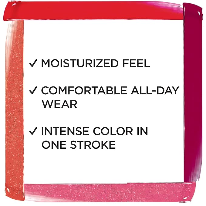 L’Oréal Paris Makeup Brilliant Signature Shiny Lip Stain, High Impact Glossy/Shiny Finish with a Lightweight Feel, Be Brilliant, 0.21 fl. oz. (Pack of 2)