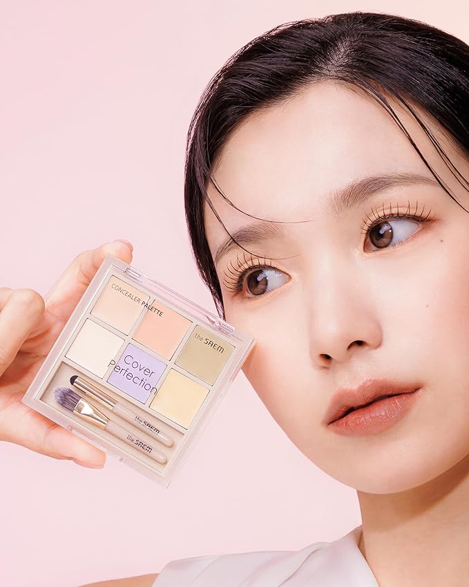 THESAEM Cover Perfection Concealer Palette 01 Cover&Correct - Multi Use 6 Colors Correcting Conceal Palette - for Dark Circles, Imperfections, Face Tone Corrector, Ideal for Fair to Light Skin