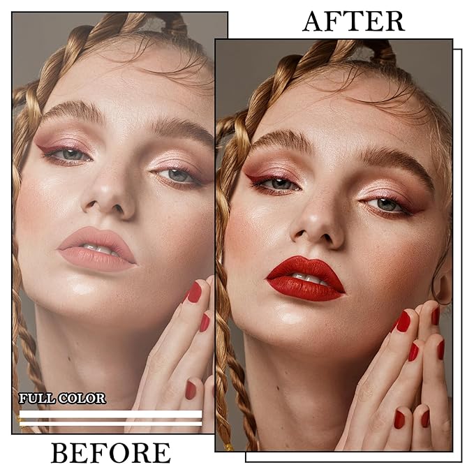 12 Colors Matte Lip Liner Set,Velvet Long Lasting Professional Nude Lip Liner Pencil,Waterproof Non-marking Lip Liner Stain Lipliner Set