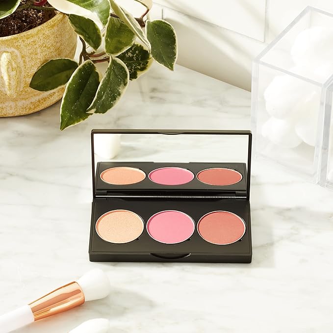 YANY Confidence Pro-Cheek Palette, Bronzer, Blush, Shimmer | Cheek Palette, Face Sculpting Kit | 3 Shades