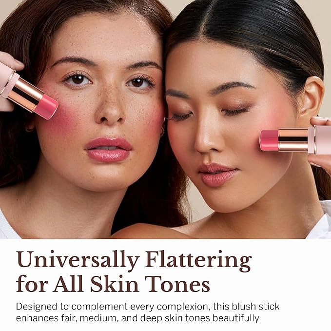 Blush Stick for Cheeks & Lips Multistick Cream Blush- Easy to Apply & Blend- Infused with Nourishing Ingredients for your Skin Compact Travel Size Makeup- & Beauty Products for Women