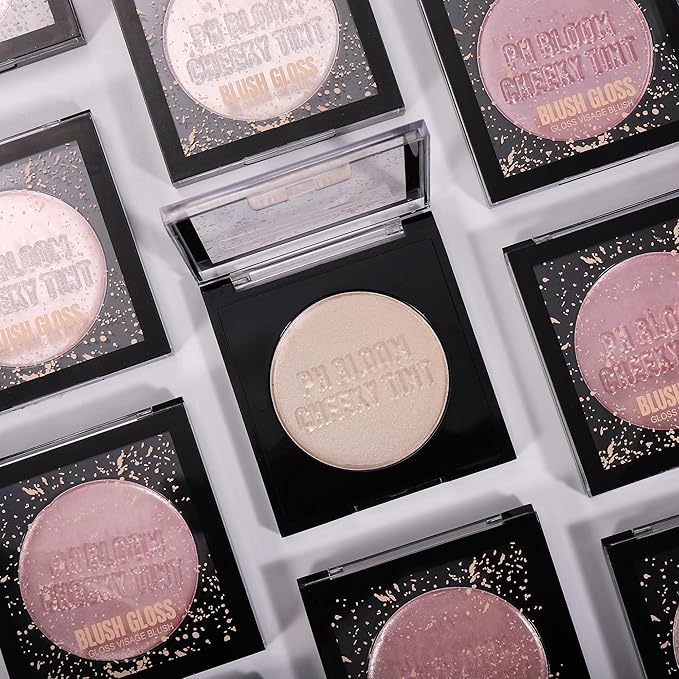 Multi Glow Balm Blush, Ph Changed Hydrating Tinted Cream Blush for Cheek & Eye & Lip Tint, Creamy Lightweight Blendable Highlighter Blusher, Face Illuminator, Radiant Skin Finish, #02