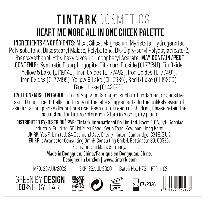 Matte and Highlighter Blush Palette, Cheek Blush Makeup, Bright Pink Blush Powder, Rose Magenta Peach Red, Talc Free