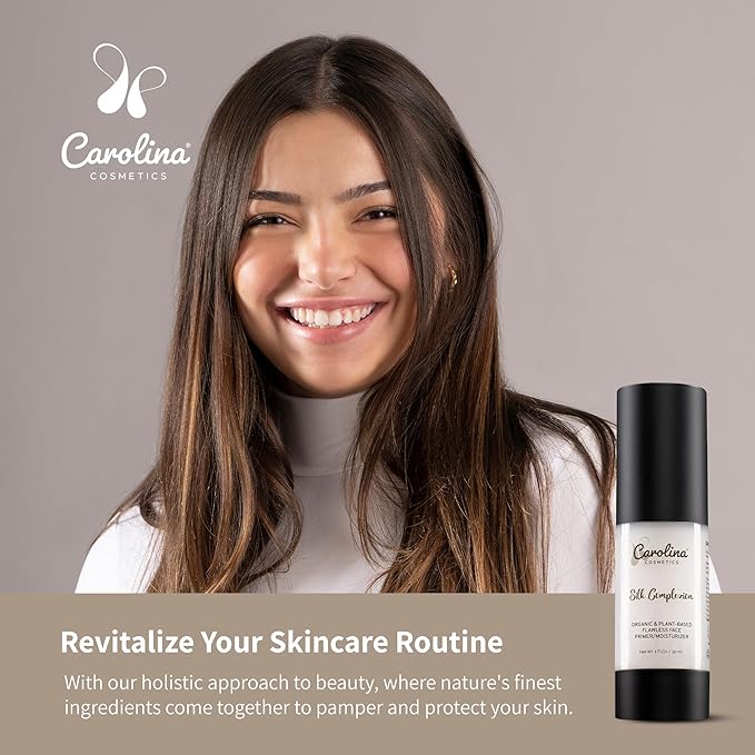 Silk Complexion Plant-Based Moisturizer & Primer 30ml - Aloe Infused Hydration for Flawless Makeup Application w/Aloe, Rose Hip Oil & Candelilla Wax - Vegan, Organic, Gluten-Free