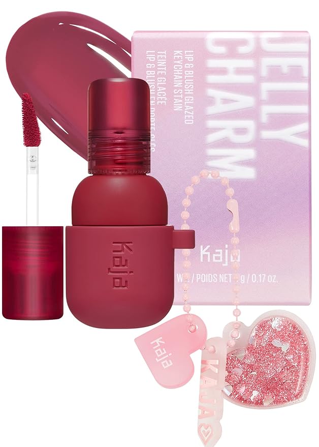 Kaja Lip & Blush Glazed Keychain Stain - Jelly Charm 02 Squeeze Guava + 3-in-1 Blendable Sculpting Trio - Play Bento 01 Butter Up Bundle