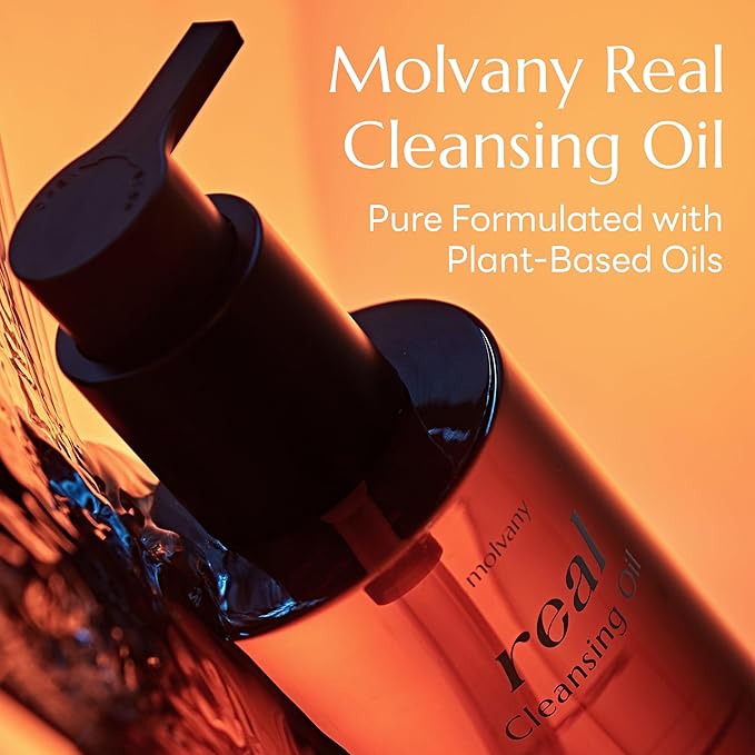 Real Cleansing Oil - Korean Facial Cleanser, Whitehead, Blackhead & Makeup Remover - Complete Plant-Based Oil Cleanser Women Skincare - 6.76 fl. oz