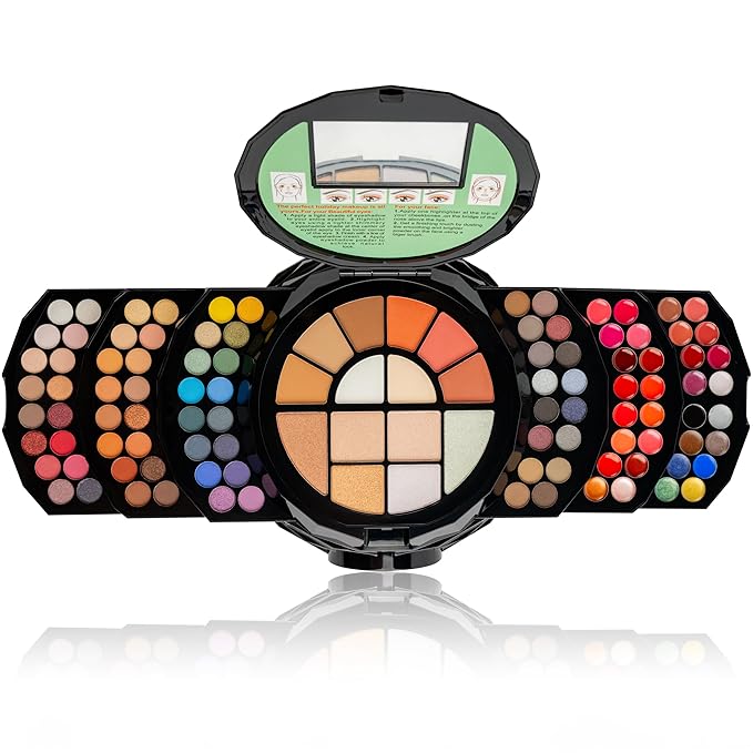 SHANY All In One FLOWERS Makeup Set - Ultimate Fancy Makeup Kit - Eyeshadows, Lip colors, Face Powders, Highlighters, and Blushes.
