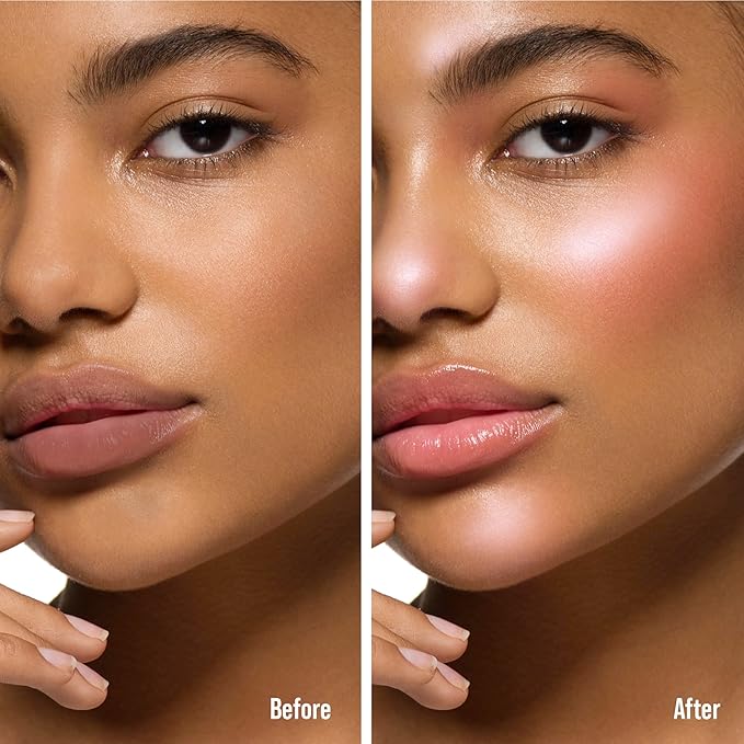 Professional Pearl Liquid Blush Beauty Wand, High Pigment Glow for Cheek, Eye & Lip, Non-Greasy Hydration Lightweight with Sponge-Tip Applicator (Bold Begonia)