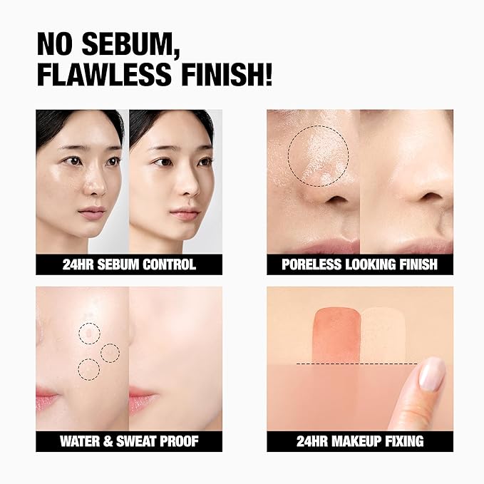 Translucent Set Finishing Powder - Sebum Control Face Loose Powder, Matte & Silky Finish, Lightweight, Long-lasting, Korean Makeup, 0.24 Oz. (2.2 Dark Beige, 0.24 Oz.)