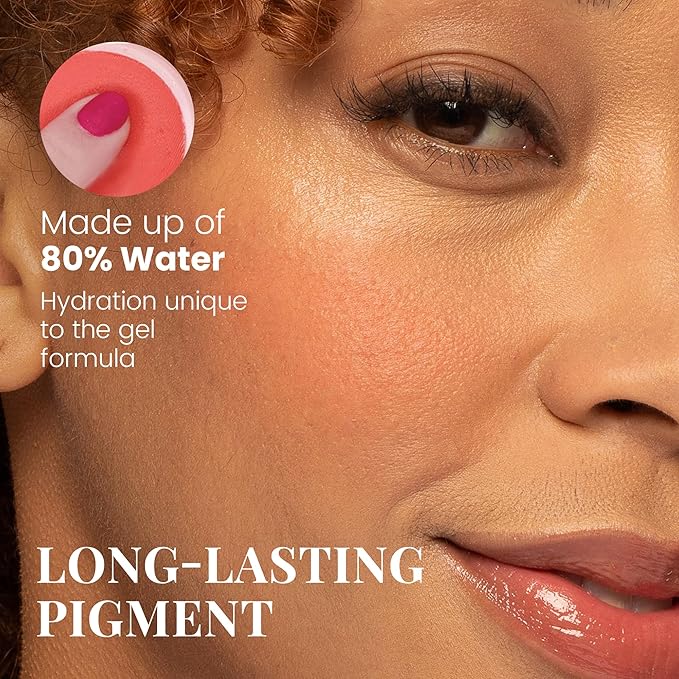 Paul & Joe Gel Blush, Bright and Buildable Blush Makeup, Water-Based Gel Makeup Blush with Hydrating Oils for Dewy, Radiant Finish, Pink Rose Cheek Tint, 04 Raspberry Coulis, 0.71 oz