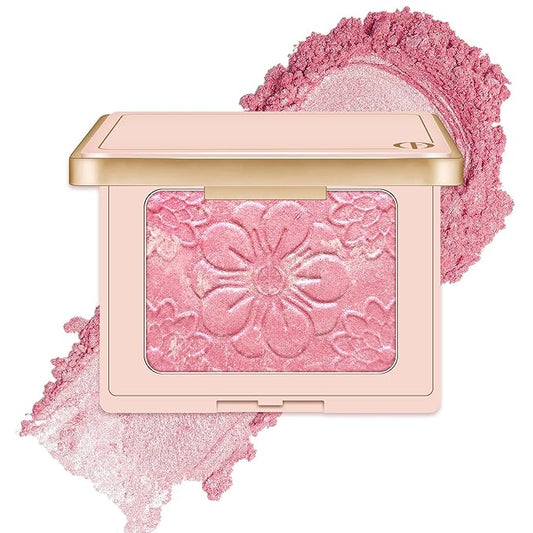 Blush Palette Matte Blush for Cheek Makeup, Lightweight Highly Pigmented Blush Compact for Face, Buildable Natural Flushed Look(03)