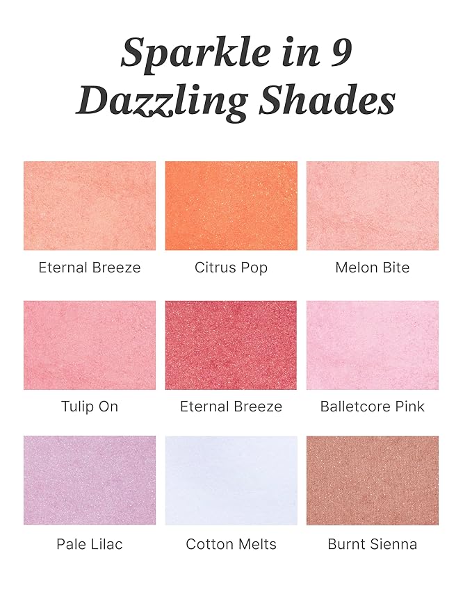 Glint Baked Blush (Citrus Pop, 0.08oz) - Long-Lasting, All-Day Face Blush Powder for a Natural Look. Korean Skin Care, Korean Makeup. Blendable Color for Eyes, Cheeks & Body.