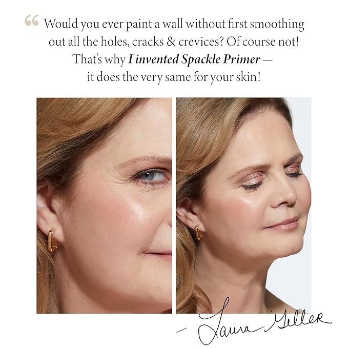 LAURA GELLER NEW YORK Prime-n-Set Duo: Spackle Primer + Spackle Mist Boost Setting Spray with Electrolytes (01 Champagne Glow + Electrolytes, 5.0 Fl Oz)