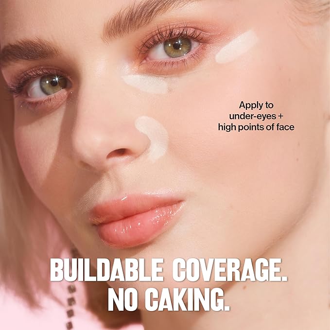 Revlon Glimmer Correcting Concealer, Liquid Under Eye Makeup, Made with Caffeine, Vitamin C, & Stevioside, 105, 0.3 fl oz