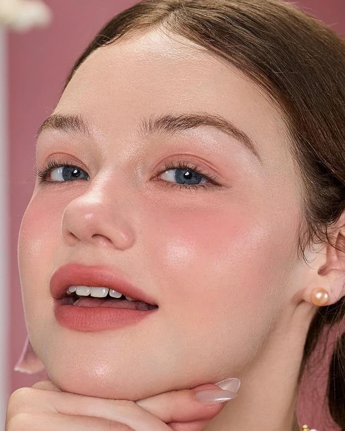 Flower Knows Strawberry Cupid All Day Glow Liquid Blush,Water- & Sweat-Resistant Blush for Cheeks,Blendable Dewy Finish with Hydrating Formula(04 Apple Glow,0.25 Fl Oz)