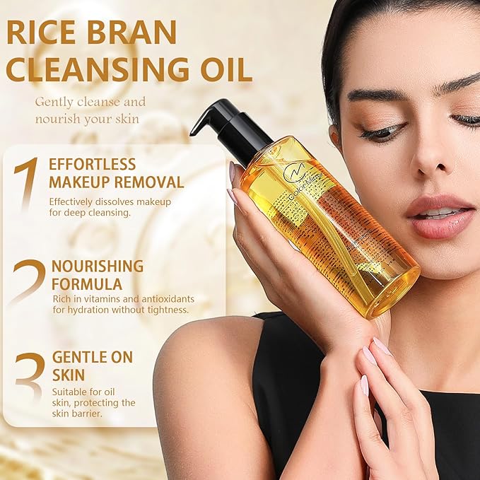 Rice Bran Deep Cleansing Oil, 6.76 fl oz 200ml, Gentle Pore Control, Heavy Makeup Remover