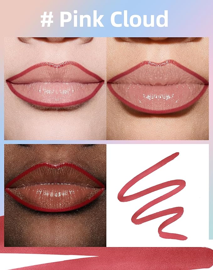 KIMUSE Lip Stain Peel Off, Lip Stain & Liner All In One, Peel Off Lipstains With Tweezer, Waterproof, Long Lasting, Natural Matte Finish