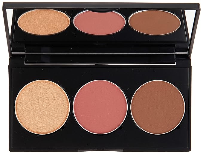 YANY Confidence Pro-Cheek Palette, Bronzer, Blush, Shimmer | Cheek Palette, Face Sculpting Kit | 3 Shades