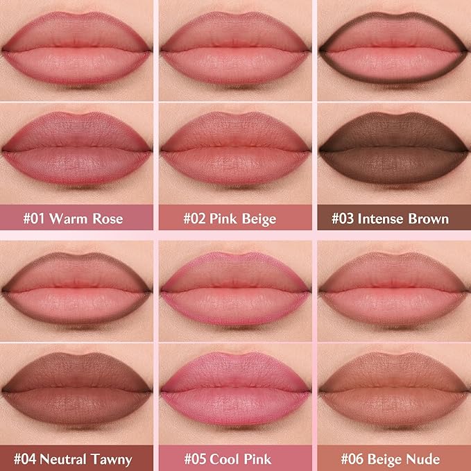2-IN-1 Lip Liner and Lip Stain, High Pigmented Long Lasting Velvet Lip Tint, Well-Defined Lipliner, Weightless Waterproof Not Animal Tested, Matte Finish Makeup