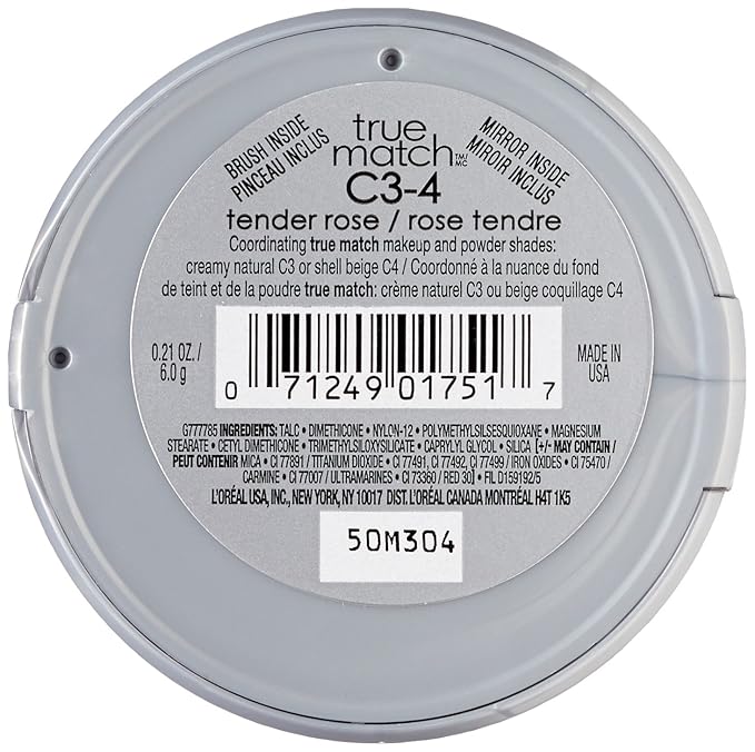 L’Oréal Paris True Match Super-Blendable Powder Blush, Tender Rose, 0.21 Oz (Packaging May Vary) (Pack of 2)