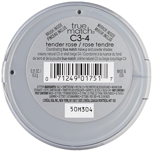 L’Oréal Paris True Match Super-Blendable Powder Blush, Tender Rose, 0.21 Oz (Packaging May Vary) (Pack of 2)