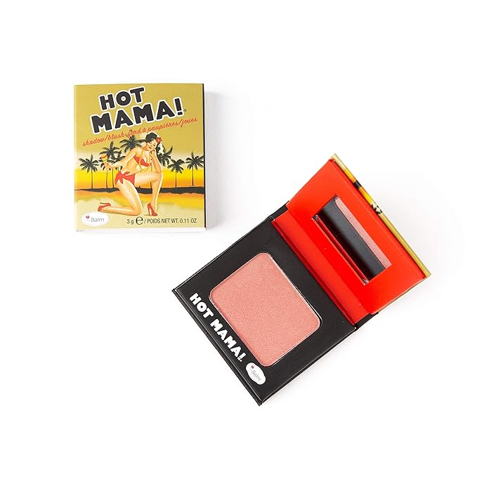 theBalm Hot Mama! Shadow/Blush, Subtle Highlighter, Travel-Size (Pack of 2)