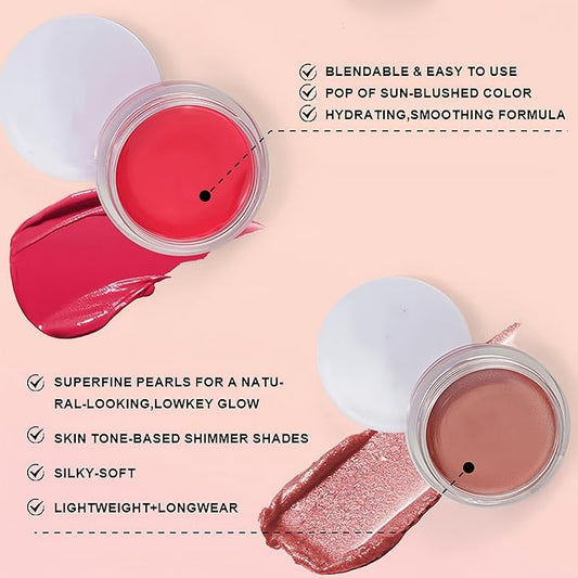 6 Colors Face Blush,Waterproof Matte Long Lasting Lightweight Blush Powder For Girls and Women