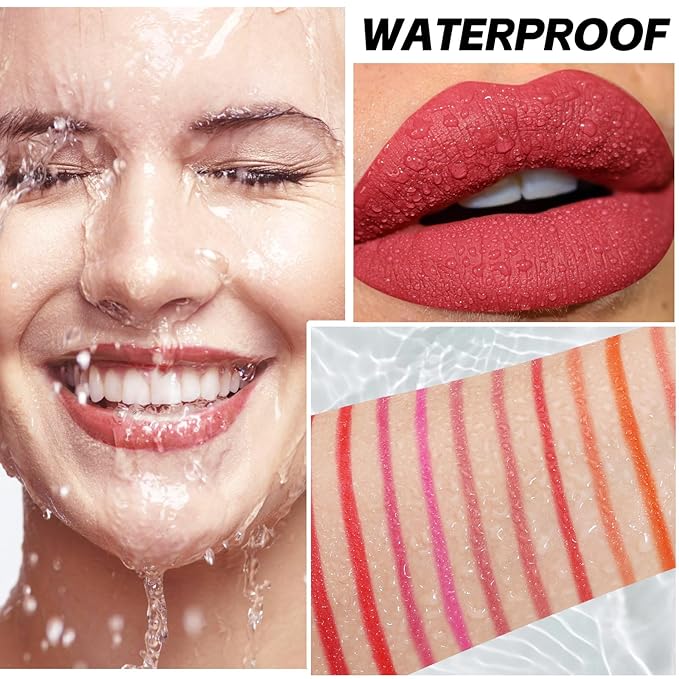 12pcs Lip Liner Pencil Set,High Pigmented Lip Makeup Soft Pencils,Long Wear,Waterproof,Smooth Ultra Fine Lipstick