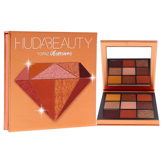 Huda Beauty Obsessions Eyeshadow Palette - Topaz Women Eye Shadow 0.04 oz, Powder