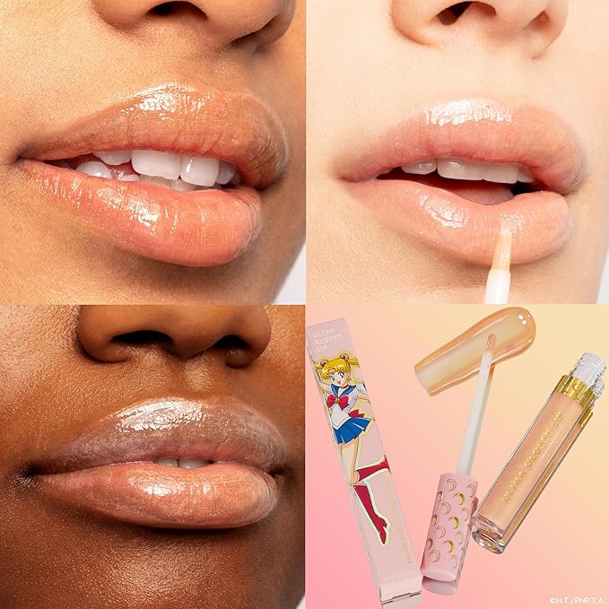 ColourPop x Sailor Moon Ultra Lip Set - High-Shine, Non-Sticky & Hydrating Pink Lip Gloss & Diffused Matte Lipstick Set with a Flexible Paddle Applicator - Daylight (2 Count)