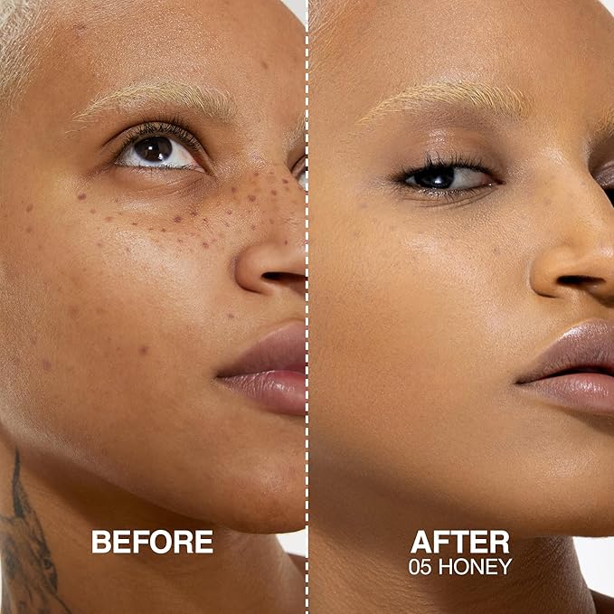 Liquid Foundation & Under Eye Concealer - Make Up Set for Flawless Natural Skin Base - Matte Foundation (Honey) and Liquid Concealer (Caramel)