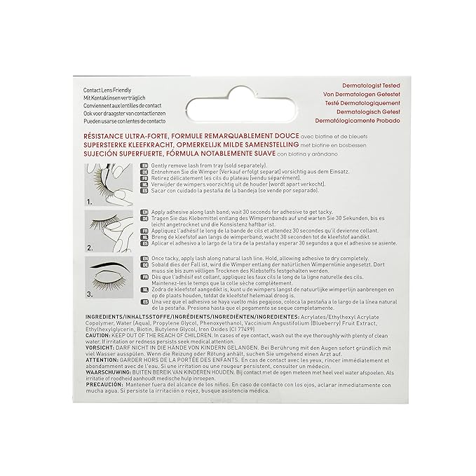KISS Falscara Remover for Lash Adhesive, Makeup, Wisps + Lash Couture Lash Glue, Super Strong Strip Lash Adhesive, White