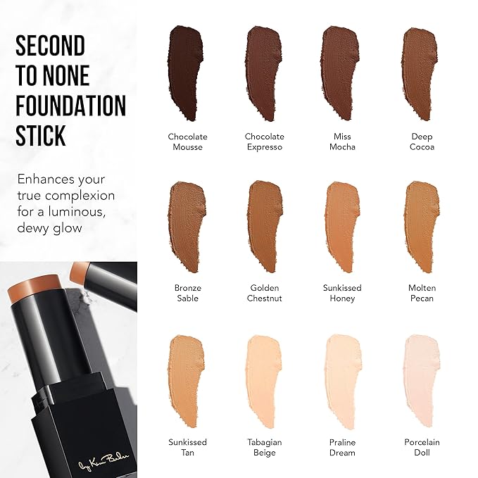 Glamazon Second to None Foundation Stick + Concealer Bundle, Deep Cocoaa & Caramel, Lightweight Buildable Coverage, Long-Lasting Full Coverage Brightening Concealer