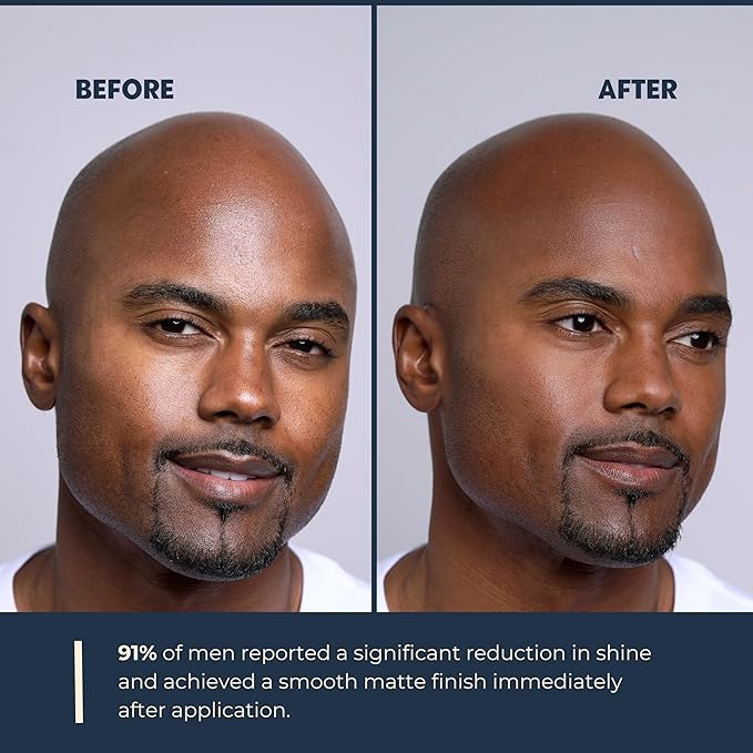 Shine Eraser | Absorbs Oil + Minimizes Pores | Premium Mattifying Formula for Men’s Skin | 3 Shades | High-Performance Ingredients | Made In USA | Cruelty-Free + Vegan | 100% Recyclable Tin
