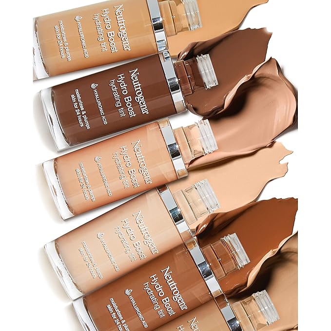 Neutrogena Hydro Boost Hydrating Tint with Hyaluronic Acid, Lightweight Water Gel Formula, Moisturizing, Oil-Free & Non-Comedogenic Liquid Foundation Makeup, 85 Honey Color 1.0 fl. oz