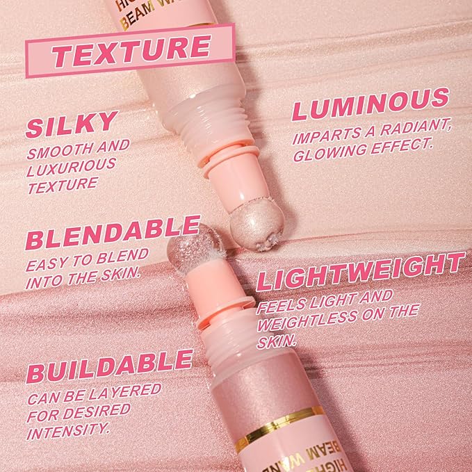 YOUNG VISION Shimmer Blush Wand - Liquid Cream Blush, Radiant Peach Sparkle, 0.33 fl oz