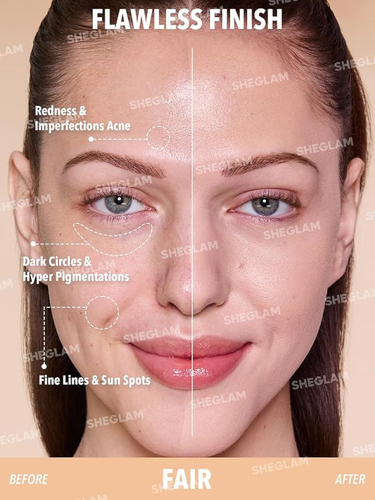 SHEGLAM Skin Magnet High Coverage Foundation Stick Longwear Medium Face Makeup for All Skin Types-Fair