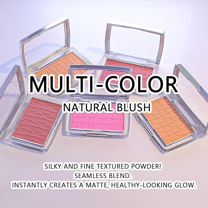 Matte Blush Powder for Cheeks - Rosewood Blush Nice Skin Fit Glow Face Blushes Ease Of Application and Soft Feel Beauty