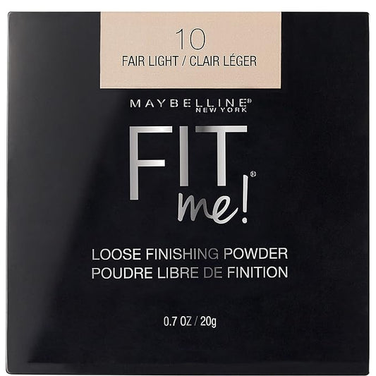 Maybelline Fit Me Loose Setting Powder & Matte + Poreless Foundation Makeup Bundle, 1 Count Each