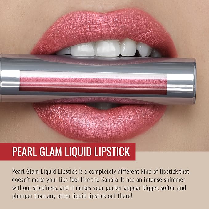 Runway Rogue ‘Starlet’ Bright Coral-Pink Pearl Glam Shimmer Long Wear Liquid Lipstick Bundle with ‘Open Call’ Matte Muted-Raspberry Designer Liner Lip Liner