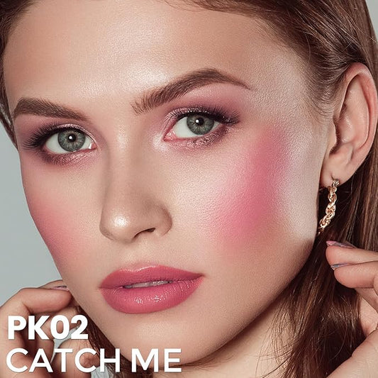 FOCALLURE Silky Cream Liquid Blush,Leaving a Matte Dewy Makeup Look,Easy to Apply and Create a Natural Flush,Long Lasting and Lightweight Cheek Blush Face Makeup,CATCH ME