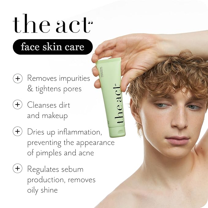 The Act Complete Skincare Trio – Cleansing Oil, Daily Face Wash & Facial Toner for All Skin Types – Vegan, Hydrating, Makeup Removal & Pore Refining Set