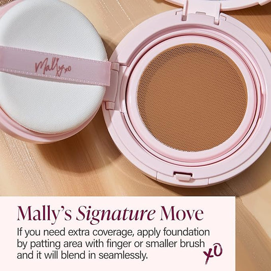 Mally Beauty Flawless Finish Transforming Effect Foundation - Deep - Full Coverage Cream Foundation - Breathable & Lightweight - Hydrating Formula with Vitamin E - Satin Finish