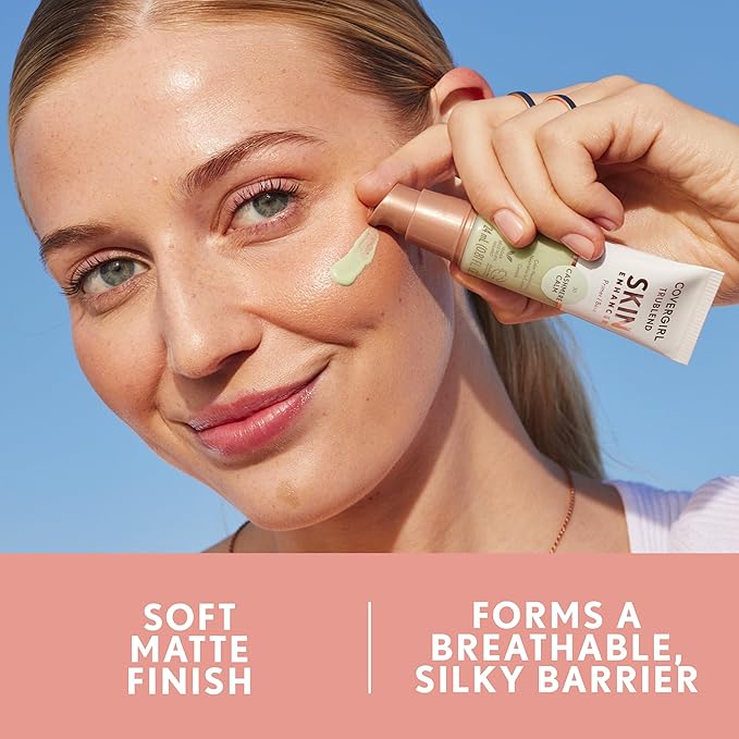 CoverGirl TruBlend Skin Enhancer, Cashmere Calm, Primer, Plumps Dry Skin, Blurs Pores, Hydrating, Brightening, Lasts All Day, 0.81oz