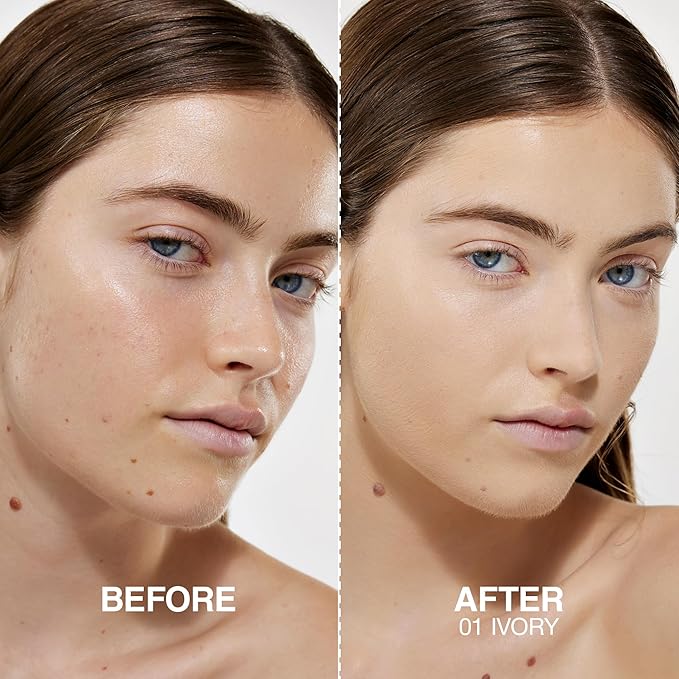 Liquid Foundation & Under Eye Concealer - Ivory Foundation and Vanilla Concealer Shades - Make Up Set for Flawless Fair Skin Base