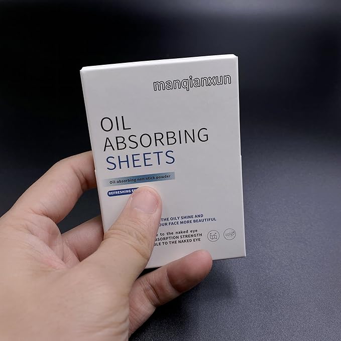 Premium Oil Blotting Paper Sheets, Translucent, Soft Face Blotting Paper Stay Skin Fresh and Smooth, for Facial Skin Care & Make Up(Blue) (1)