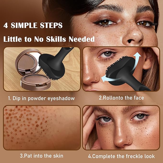 EKIND Freckle Stamp, Silicone Freckle Pen for a Natural Simulated Freckle Look, Freckle Makeup Aids (Black)