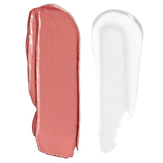 wet n wild Megalast Lock 'N' Shine Lip Color + Gloss Nude Illusion (Pack of 2)